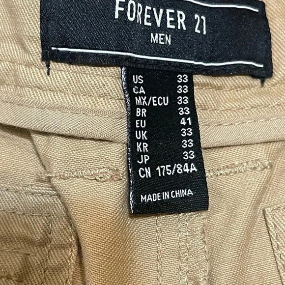 Forever 21 Mens Chino Shorts Size 33 Beige/ tan Cotton - Picture 3 of 3